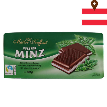 Maitre Truffout Dark Choc Peppermint 100g Block